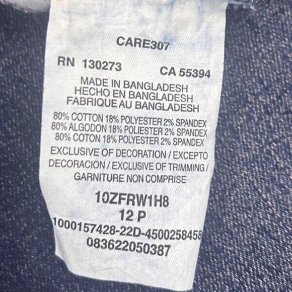 Riders by Lee Indigo Women's Waist Smoother Straight Leg Jean - Size 12 Petite - Picture 10 of 10